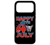Custodia per iPhone 17 Pro Max Chinese Crested Dog American Flag Sunglasses Happy 4th July