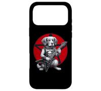 Custodia per iPhone 17 Pro Max Chitarra heavy metal Brittany Spaniel Rock Dog Lover
