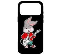 Custodia per iPhone 17 Pro Max Chitarra retrò Rock Music of Cute Bunny