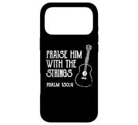 Custodia per iPhone 17 Pro Max Chitarrista cristiano versi della Bibbia lodalo con le corde