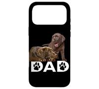 Custodia per iPhone 17 Pro Max Chocolate Lab Dad The Dog Father The Lab Padre Labrador Dad