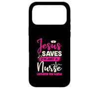 Custodia per iPhone 17 Pro Max Christian Nurse Gesù salva sono solo un'infermiera che presta la mia mano