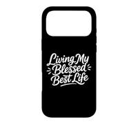Custodia per iPhone 17 Pro Max Christian Positive Inspiration Living My Blessed Best Life