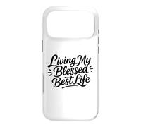 Custodia per iPhone 17 Pro Max Christian Positive Inspiration Living My Blessed Best Life