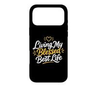 Custodia per iPhone 17 Pro Max Christian Positive Inspiration Living My Blessed Best Life