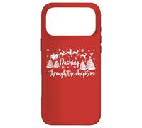 Custodia per iPhone 17 Pro Max Christmas Book Lover Santa Dashing Through One More Chapter