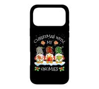 Custodia per iPhone 17 Pro Max Christmas With My Gnomies - Simpatico gnomo natalizio a quadri