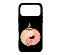Custodia per iPhone 17 Pro Max Ciambella al caffè divertente equilibrio colazione