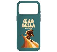 Custodia per iPhone 17 Pro Max Ciao Bella Alpi 2026 Sci Stile Vintage Italia