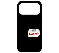 Custodia per iPhone 17 Pro Max Ciao Il mio nome è Laura Lazy costume fai da te per feste