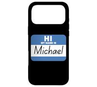 Custodia per iPhone 17 Pro Max Ciao, mi chiamo Michael. Etichetta con nome divertente