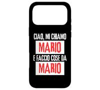 Custodia per iPhone 17 Pro Max Ciao Sono Mario Faccio Cose da Mario Personalizzato Ironica
