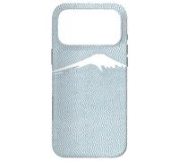 Custodia per iPhone 17 Pro Max Cima della montagna del puntinismo blu - Arte naturale minimale
