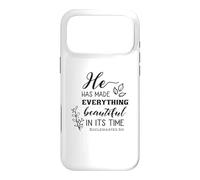 Custodia per iPhone 17 Pro Max Citazione della Bibbia "He Has Made Everything Beautiful In Its Time"