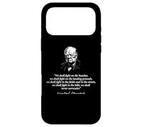 Custodia per iPhone 17 Pro Max Citazione di Winston Churchill We Shall Never Surrender