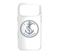 Custodia per iPhone 17 Pro Max Citazione Latina Festina Lente Ancora e Delfino Emblema