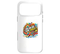 Custodia per iPhone 17 Pro Max Citazione motivazionale astratta Dream Big, Shine Bright - S35