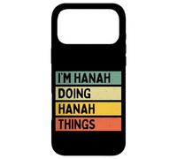 Custodia per iPhone 17 Pro Max Citazione personalizzata divertente I'm Hanah Doing Hanah Things