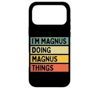 Custodia per iPhone 17 Pro Max Citazione personalizzata divertente I'm Magnus Doing Magnus Things