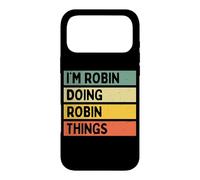 Custodia per iPhone 17 Pro Max Citazione personalizzata divertente "I'm Robin Doing Robin Things"