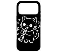 Custodia per iPhone 17 Pro Max Clarinettista Kawaii Cat