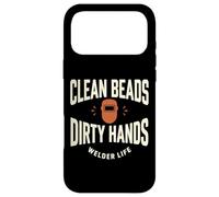 Custodia per iPhone 17 Pro Max Clean Beads Dirty Hands Welder Life Design Saldatore