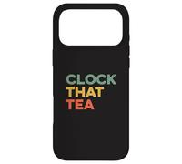 Custodia per iPhone 17 Pro Max Clock That Tea Meme Teen Lie Tween Gen Z Slang Verità e pettegolezzi