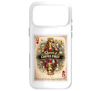 Custodia per iPhone 17 Pro Max Coffee First Card - Biglietto per mamma, moglie, madre, regina, parodia, regalo grafico