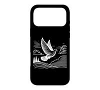 Custodia per iPhone 17 Pro Max Colombaccio arte lineare Vogelkundler