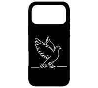 Custodia per iPhone 17 Pro Max Colombaccio Linienkunst Ornithologen