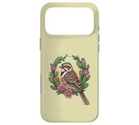 Custodia per iPhone 17 Pro Max Colorado Lark - Festone con uccellino circondato da un bicchiere color porpor