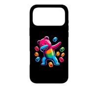 Custodia per iPhone 17 Pro Max Colorful Dabbing Gummy Bear Candy Lovers Kids Boys Bear Dab
