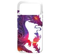 Custodia per iPhone 17 Pro Max Colori vivaci Viola Rosso Arancione Fire Dragon