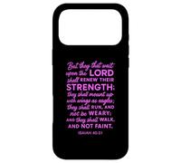 Custodia per iPhone 17 Pro Max Coloro che aspettano il Signore rinnoveranno la loro forza pregano