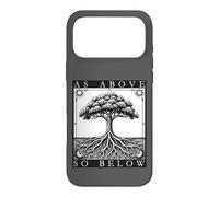 Custodia per iPhone 17 Pro Max Come Sopra Così Sotto Albero della Vita Sole Luna Mistico Goth Tarocchi