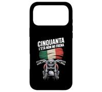 Custodia per iPhone 17 Pro Max Compleanno Cinquant’anni Uomo Motociclista Moto Cinquanta
