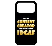 Custodia per iPhone 17 Pro Max Content Creator IDGAF Meme Video Content Creation Cosplay