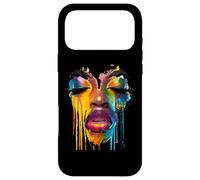 Custodia per iPhone 17 Pro Max Cool African Woman Afro Color Painted Face Juneteenth Vibes