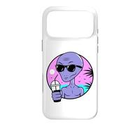 Custodia per iPhone 17 Pro Max Cool Alien Drinking Summer Juice Illustration Graphic Design