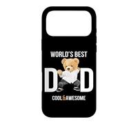 Custodia per iPhone 17 Pro Max Cool Awesome World's Best Dad Ever, Dad Teddy Bear Graphic
