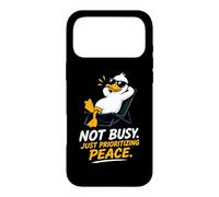 Custodia per iPhone 17 Pro Max Cool Duck non occupato solo dare la priorità alla pace