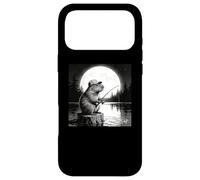 Custodia per iPhone 17 Pro Max Cool Fishing Fisherman Capybara Rodents, Capybara Fishing