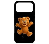 Custodia per iPhone 17 Pro Max Cool Happy Teddy Bear Toy Jump Illustration Outfit Graphic
