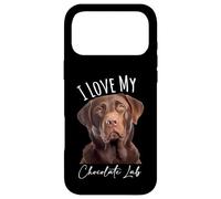 Custodia per iPhone 17 Pro Max Cool I Love My Chocolate Lab Divertente Labrador Marrone Amanti degli Animali
