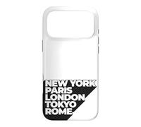 Custodia per iPhone 17 Pro Max Cool New York Paris London Tokyo Rome Illustration Graphic