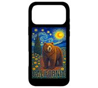 Custodia per iPhone 17 Pro Max Cool Wild California Bear in the Starry Night Painting Art