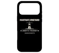 Custodia per iPhone 17 Pro Max Coordinate del faro di Marthas Vineyard Massachusetts