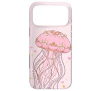 Custodia per iPhone 17 Pro Max Coquette Jellyfish Pink Bow Pearls Soft Girl Aesthetic