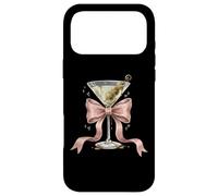 Custodia per iPhone 17 Pro Max Coquette Pink Bow E Cocktail Olive Martini Bere Girly