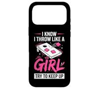 Custodia per iPhone 17 Pro Max Cornhole Donne Signora Divertente Getto Come Una Ragazza Cerco Di Tenere Il Passo